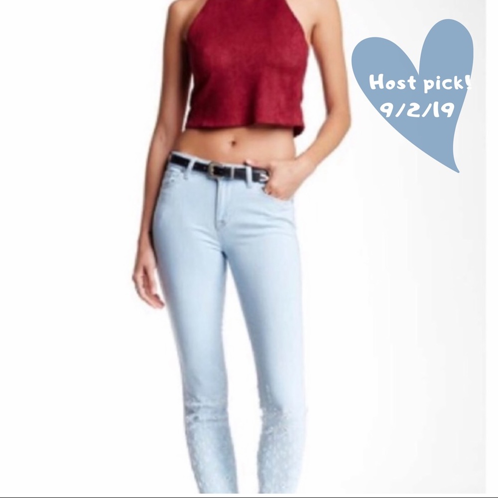 HP! GENETIC DENIM DAPHNE MID RISE SKINNY CROP JEAN